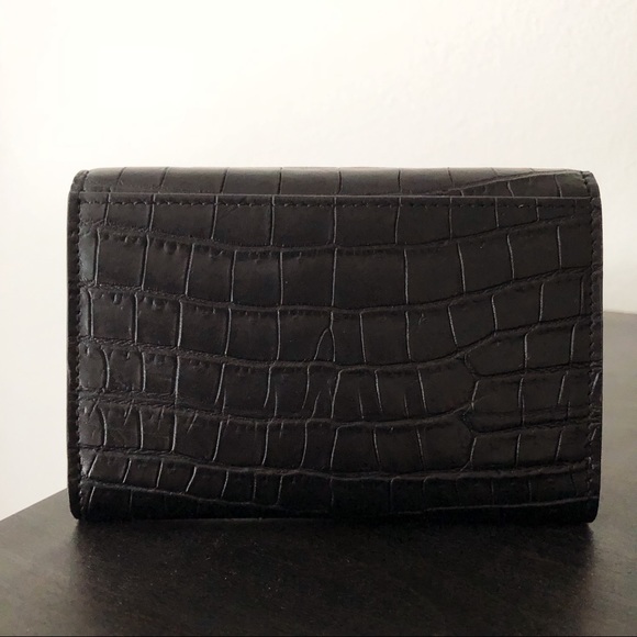 SAINT LAURENT Crocodile Leather Envelope Wallet - Picture 3 of 6